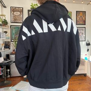 AARMY Men’s XL Black zip up oversized hoodie. Brand new. Sweatshirt never worn!